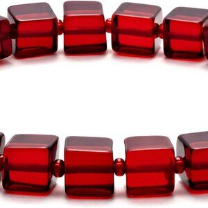Amber Bracelet Gemstone 6.7in Unisex Healing Beads Organic Jewelry Tool